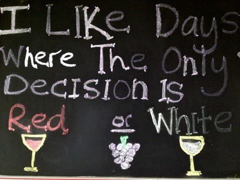 i like days where the only decision is wine wankers