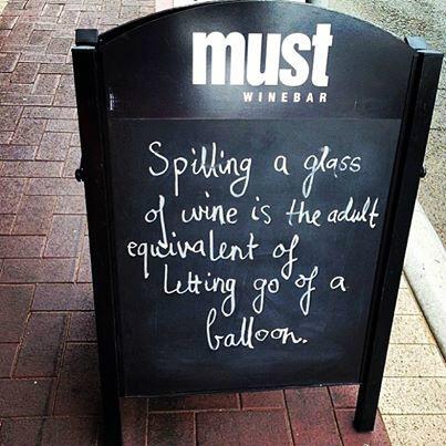 spilling a glass of wine wankers