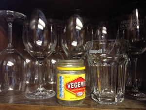 wine wankers Vegimite glass